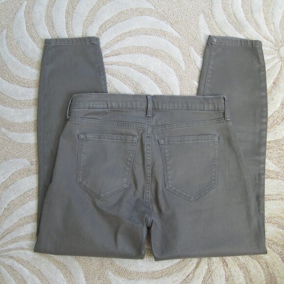 Banana Republic Faux Leather Skinny Pants Grey Green Size 26P - Picture 2 of 5